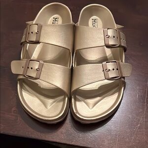 Mudd Gold Sandals with Adjustable Straps 11-12 XL